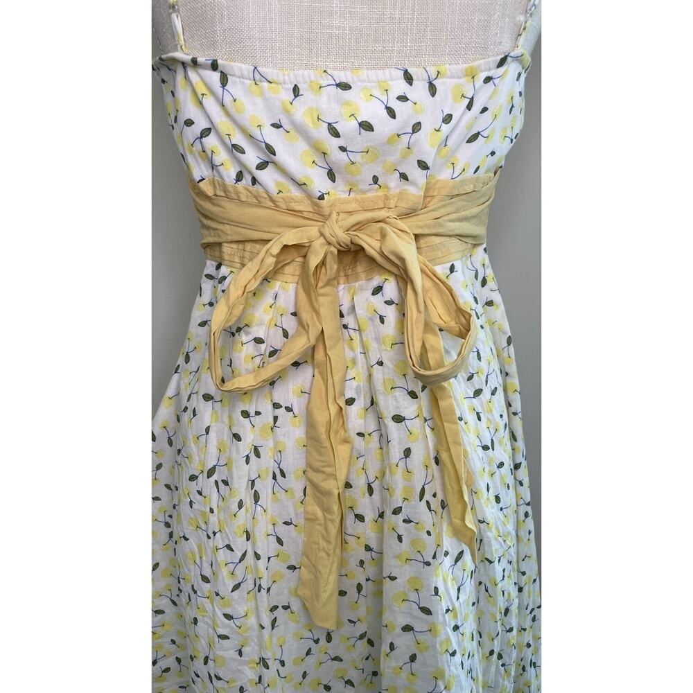 Katia Mini Babydoll Dress Cherry Sundress Y2K Cocktail Prom Yellow Coquette M - Picture 5 of 12